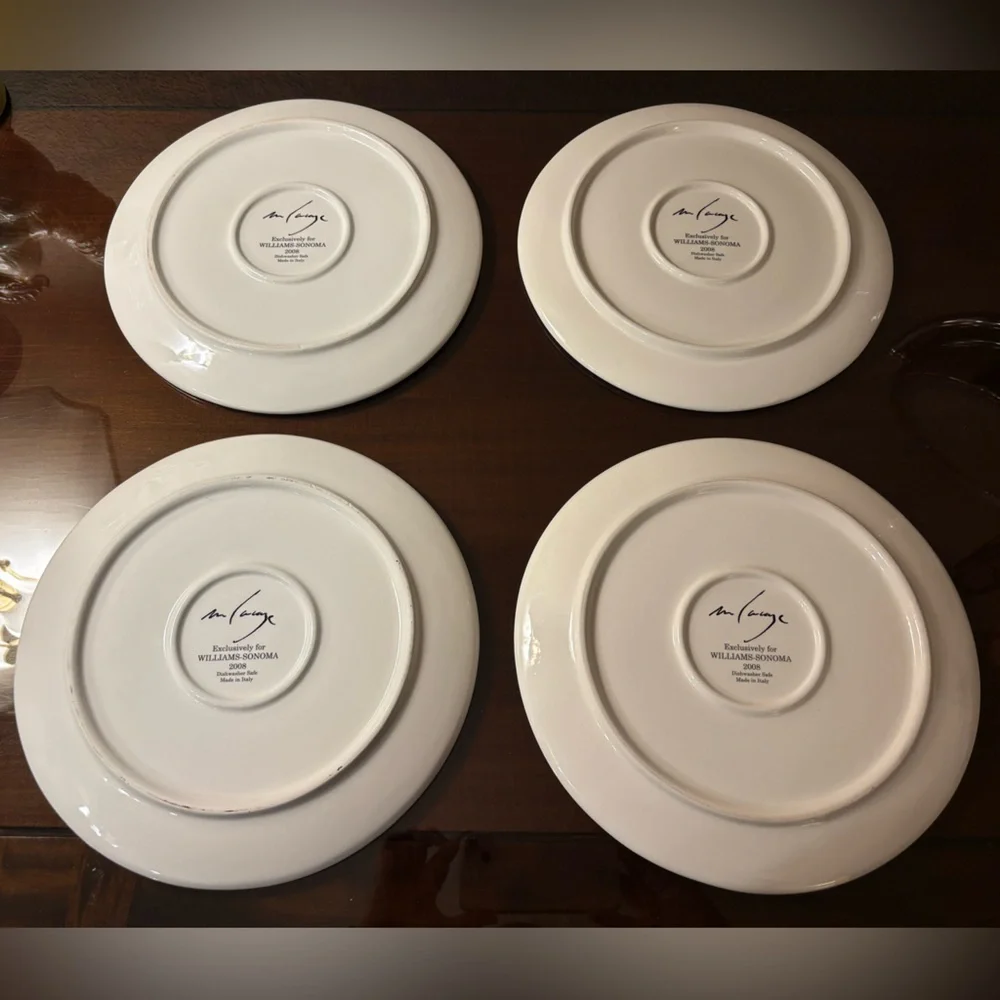 VTG Williams Sonoma Rooster Francais Colorful Rooster Decorative‎ Dessert Plates